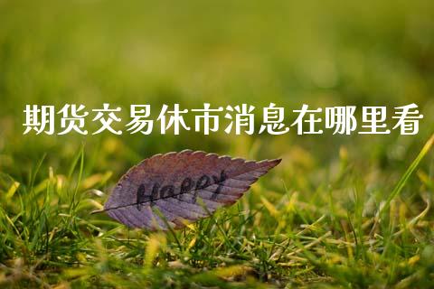 期货交易休市消息在哪里看_https://m.kuaijiepai.net_货币基金_第1张