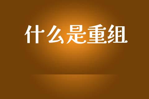 什么是重组_https://m.kuaijiepai.net_资产证券化_第1张
