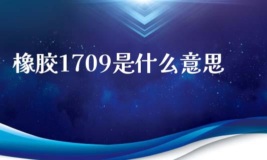 橡胶1709是什么意思_https://m.kuaijiepai.net_债券投资_第1张