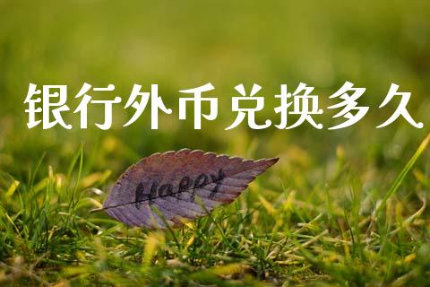 银行外币兑换多久_https://m.kuaijiepai.net_股票交易_第1张