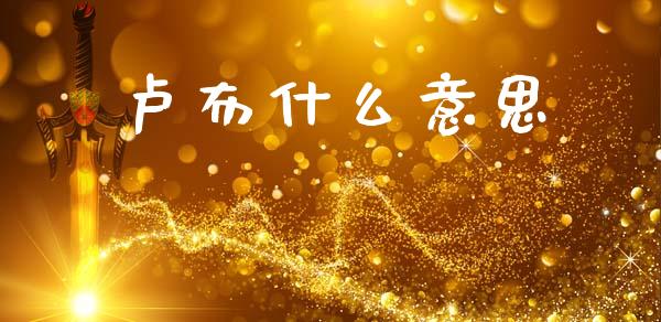 卢布什么意思_https://m.kuaijiepai.net_债券投资_第1张