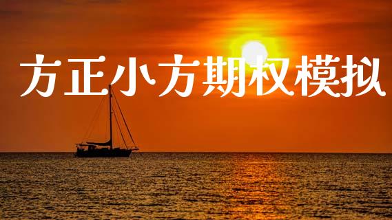 方正小方期权模拟_https://m.kuaijiepai.net_货币基金_第1张