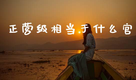 正营级相当于什么官_https://m.kuaijiepai.net_股票交易_第1张