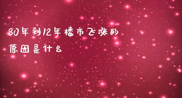 80年到12年楼市飞涨的原因是什么_https://m.kuaijiepai.net_资产证券化_第1张
