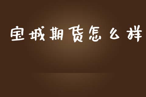 宝城期货怎么样_https://m.kuaijiepai.net_资产证券化_第1张