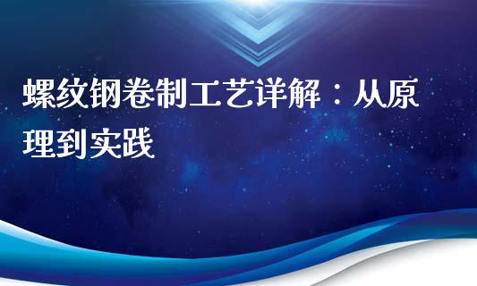 螺纹钢卷制工艺详解：从原理到实践_https://m.kuaijiepai.net_股票交易_第1张