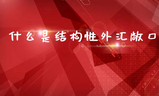 什么是结构性外汇敞口_https://m.kuaijiepai.net_股票交易_第1张