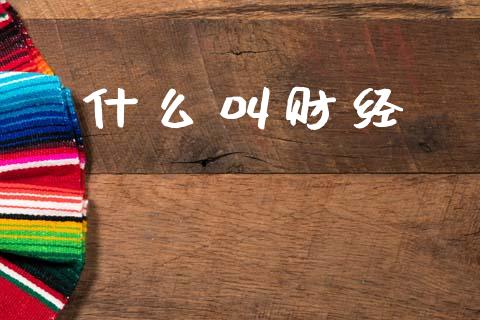 什么叫财经_https://m.kuaijiepai.net_债券投资_第1张