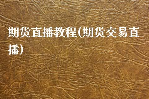 期货直播教程(期货交易直播)_https://m.kuaijiepai.net_股票交易_第1张