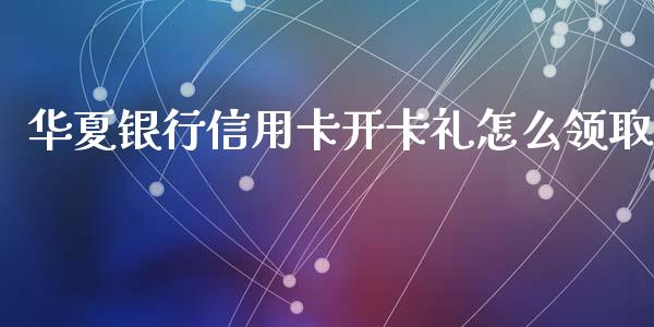 华夏银行信用卡开卡礼怎么领取_https://m.kuaijiepai.net_债券投资_第1张