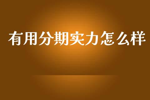 有用分期实力怎么样_https://m.kuaijiepai.net_股票交易_第1张