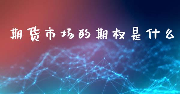 期货市场的期权是什么_https://m.kuaijiepai.net_股票交易_第1张