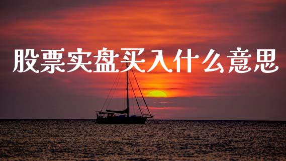 股票实盘买入什么意思_https://m.kuaijiepai.net_资产证券化_第1张