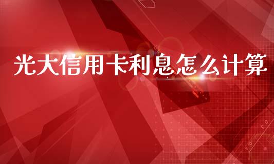 光大信用卡利息怎么计算_https://m.kuaijiepai.net_货币基金_第1张