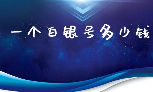 一个白银号多少钱_https://m.kuaijiepai.net_资产证券化_第1张
