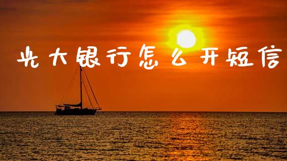 光大银行怎么开短信_https://m.kuaijiepai.net_债券投资_第1张