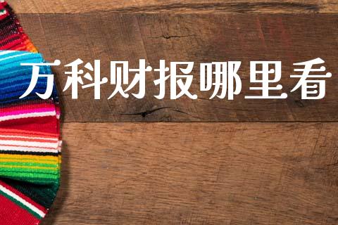 万科财报哪里看_https://m.kuaijiepai.net_货币基金_第1张