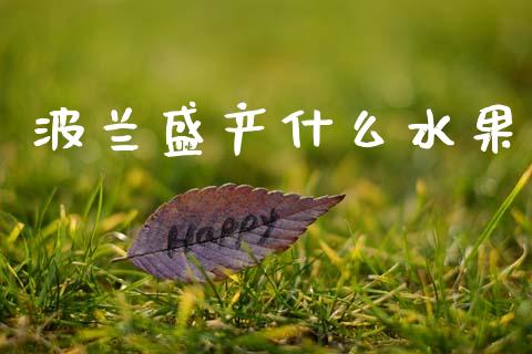 波兰盛产什么水果_https://m.kuaijiepai.net_资产证券化_第1张