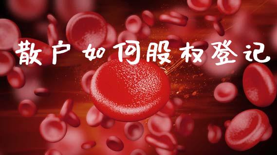 散户如何股权登记_https://m.kuaijiepai.net_货币基金_第1张