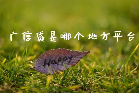 广信贷是哪个地方平台_https://m.kuaijiepai.net_资产证券化_第1张