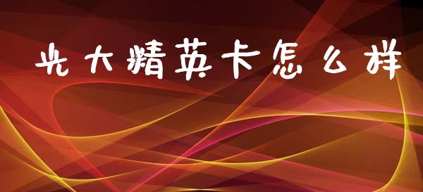 光大精英卡怎么样_https://m.kuaijiepai.net_货币基金_第1张