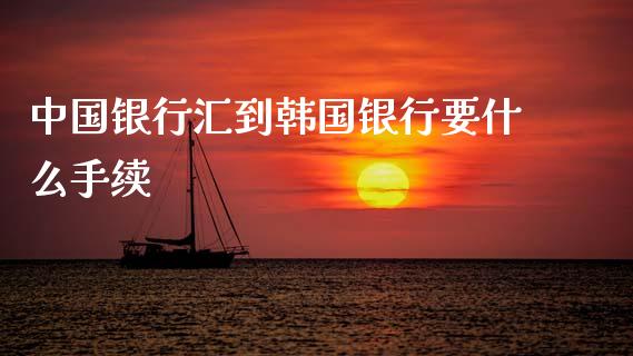 中国银行汇到韩国银行要什么手续_https://m.kuaijiepai.net_货币基金_第1张
