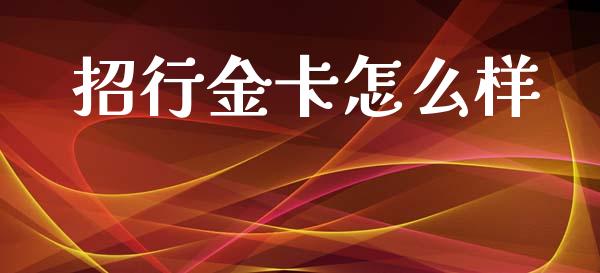 招行金卡怎么样_https://m.kuaijiepai.net_货币基金_第1张