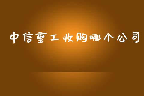 中信重工收购哪个公司_https://m.kuaijiepai.net_资产证券化_第1张