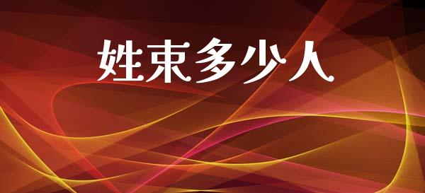 姓束多少人_https://m.kuaijiepai.net_货币基金_第1张
