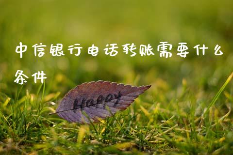 中信银行电话转账需要什么条件_https://m.kuaijiepai.net_债券投资_第1张