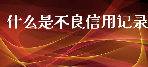什么是不良信用记录_https://m.kuaijiepai.net_资产证券化_第1张
