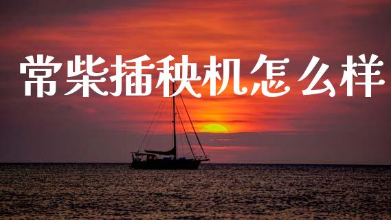 常柴插秧机怎么样_https://m.kuaijiepai.net_货币基金_第1张