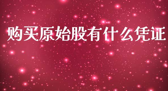 购买原始股有什么凭证_https://m.kuaijiepai.net_货币基金_第1张