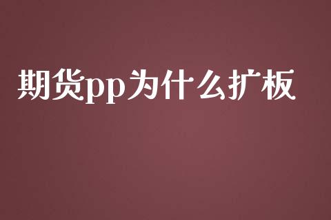 期货pp为什么扩板_https://m.kuaijiepai.net_债券投资_第1张