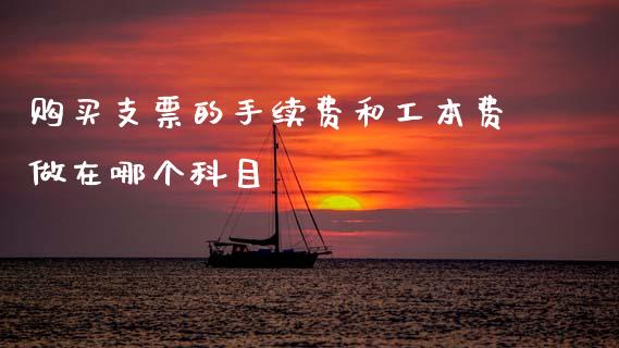 购买支票的手续费和工本费做在哪个科目_https://m.kuaijiepai.net_货币基金_第1张