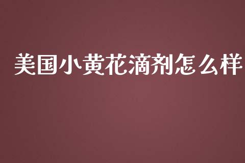 美国小黄花滴剂怎么样_https://m.kuaijiepai.net_债券投资_第1张