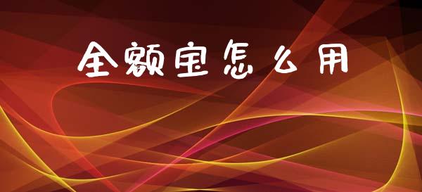 全额宝怎么用_https://m.kuaijiepai.net_资产证券化_第1张