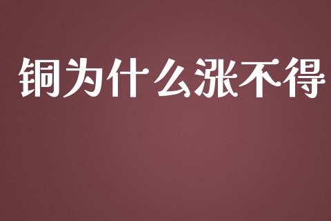 铜为什么涨不得_https://m.kuaijiepai.net_货币基金_第1张