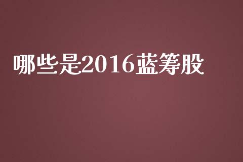 哪些是2016蓝筹股_https://m.kuaijiepai.net_资产证券化_第1张