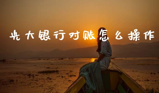 光大银行对账怎么操作_https://m.kuaijiepai.net_货币基金_第1张