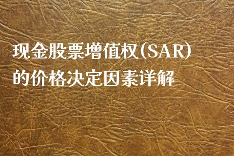 现金股票增值权(SAR)的价格决定因素详解_https://m.kuaijiepai.net_股票交易_第1张