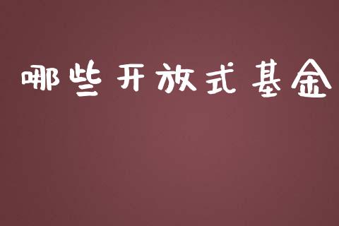 哪些开放式基金_https://m.kuaijiepai.net_债券投资_第1张