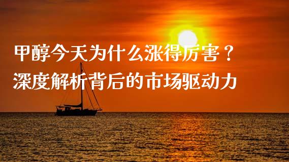 甲醇今天为什么涨得厉害?深度解析背后的市场驱动力_货币基金_第1张_货币基金_债券投资_股票交易_资产证券化 甲醇今天为什么涨得厉害?深度解析背后的市场驱动力_https://m.kuaijiepai.net_货币基金_第1张