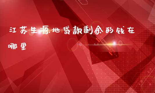 江苏生源地贷款剩余的钱在哪里_https://m.kuaijiepai.net_货币基金_第1张