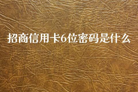 招商信用卡6位密码是什么_https://m.kuaijiepai.net_货币基金_第1张