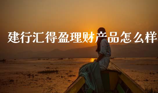 建行汇得盈理财产品怎么样_https://m.kuaijiepai.net_货币基金_第1张