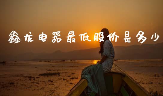 鑫龙电器最低股价是多少_https://m.kuaijiepai.net_股票交易_第1张