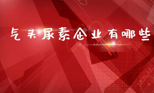 气头尿素企业有哪些_https://m.kuaijiepai.net_资产证券化_第1张