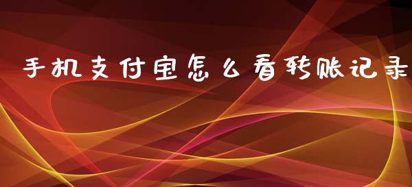 手机支付宝怎么看转账记录_https://m.kuaijiepai.net_资产证券化_第1张